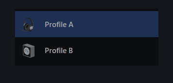 Profile Quick Menu