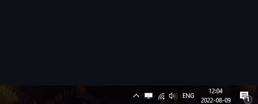 Showing the tray icon